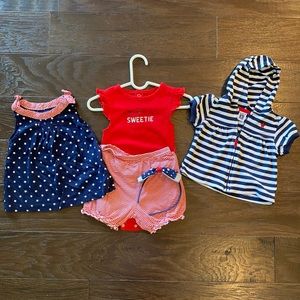 4th of July baby set